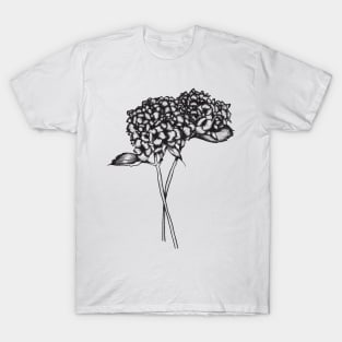 Hydrangea linedrawing T-Shirt